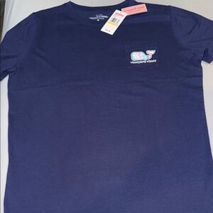Vineyard Vines Deep Blue Tee with Logo